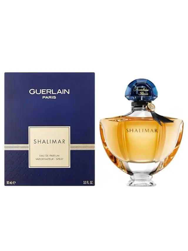 An image of Guerlain Shalimar perfume with its box