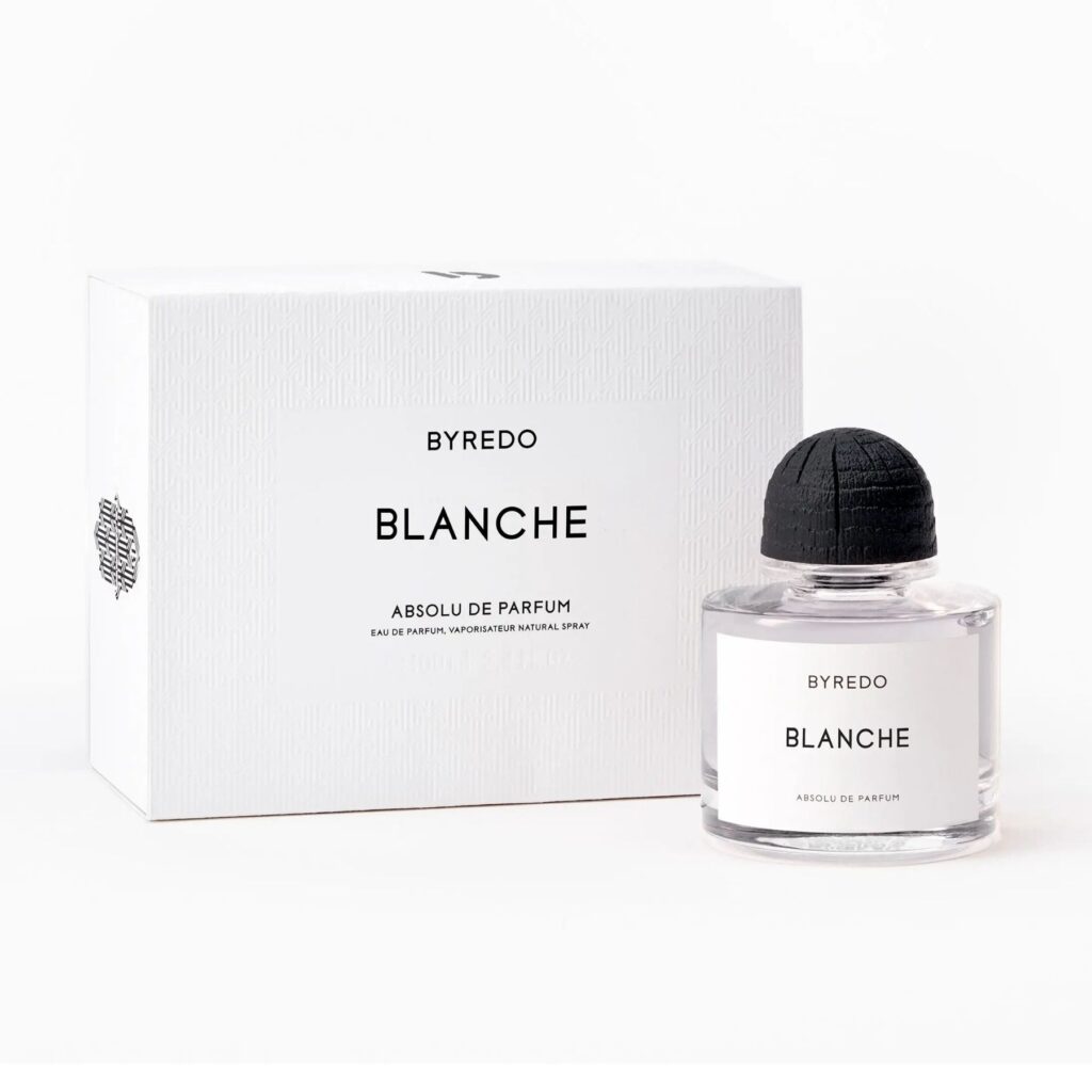 An image of Byredo Blanche absolu de parfum with its box