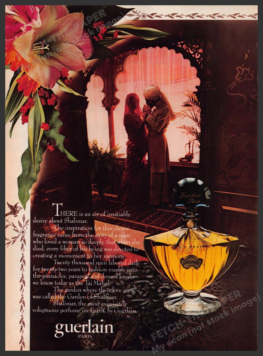 Guerlain Shalimar Ad from the 1980s. Source: ebay seller