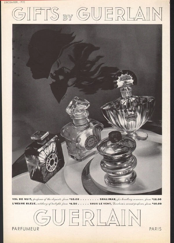 An ad of Guerlain Shalimar in 1935