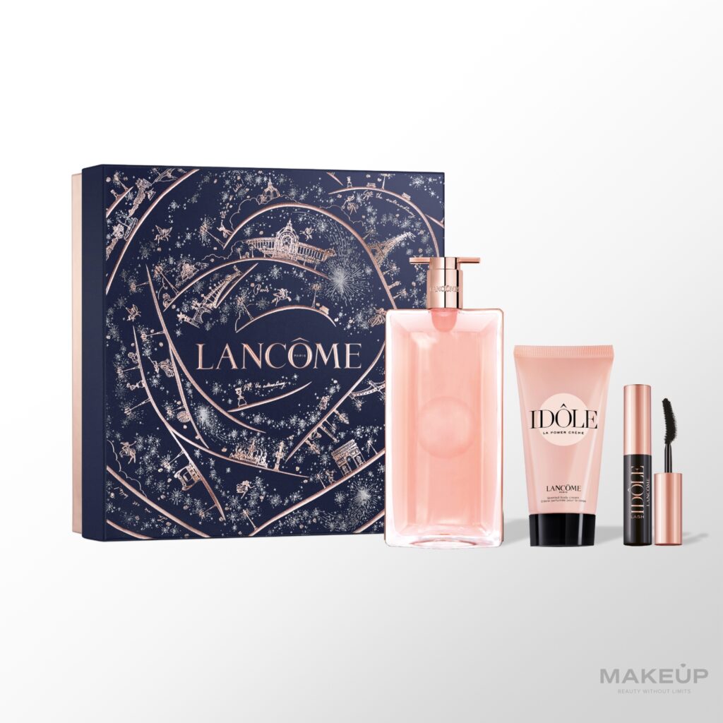 An image of Lancome Idole perfume and body lotion set