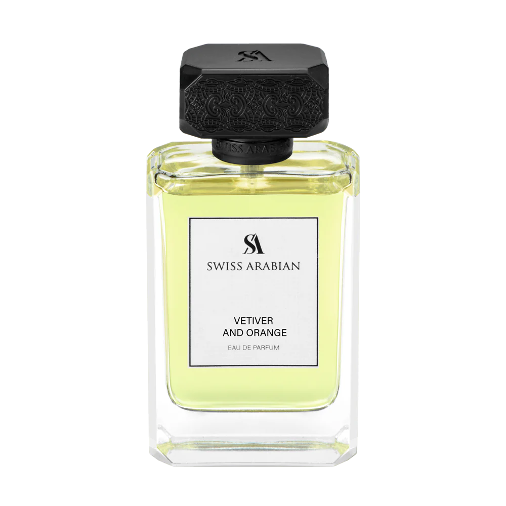 An image of swiss arabian vetiver and orange perfume