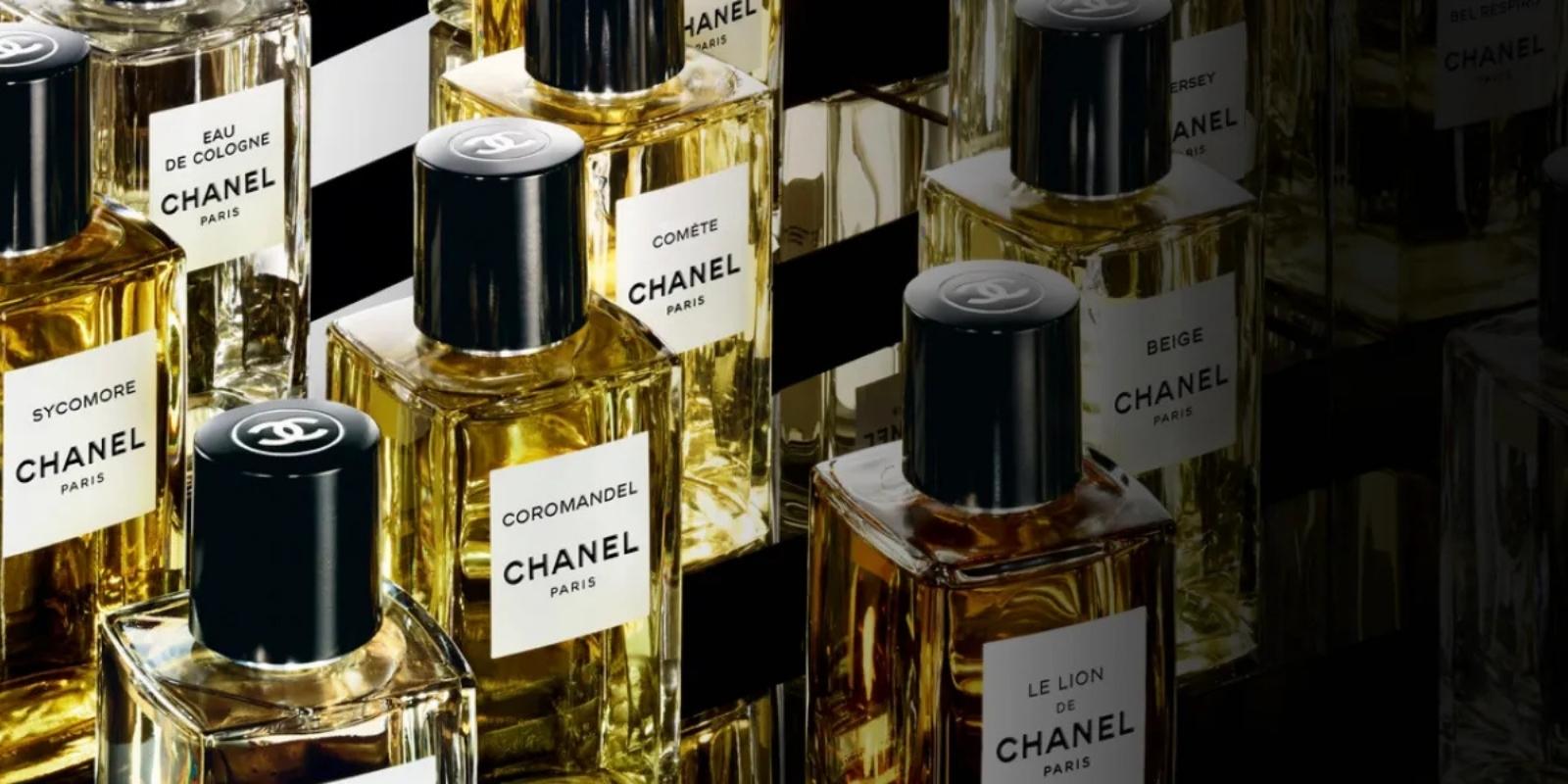 An image of Chanel perfumes