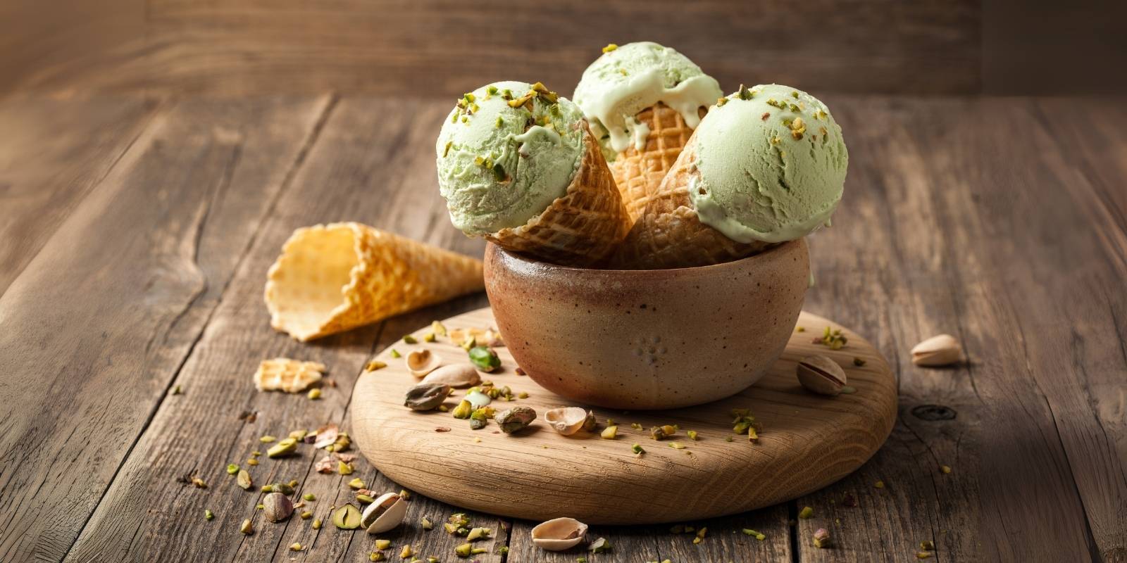 An image of pistachio ice cream
