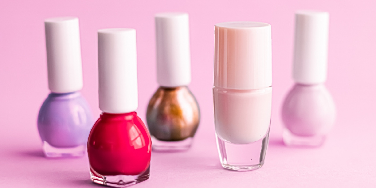 An image of different nail polish bottles