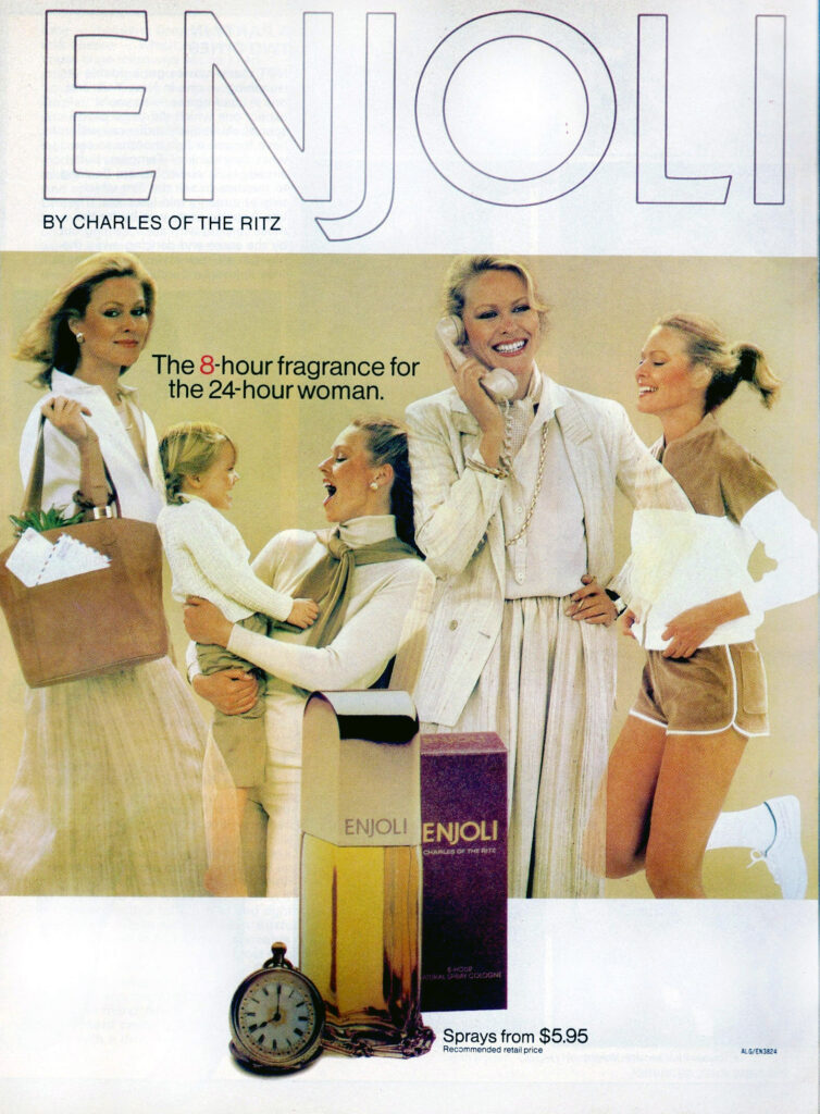 An image of a poster of Enjoli by Charles of the ritz