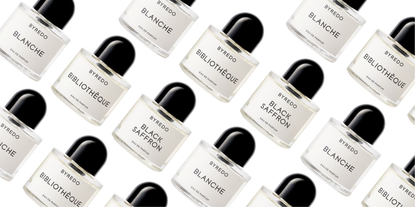 An image of different Byredo perfumes