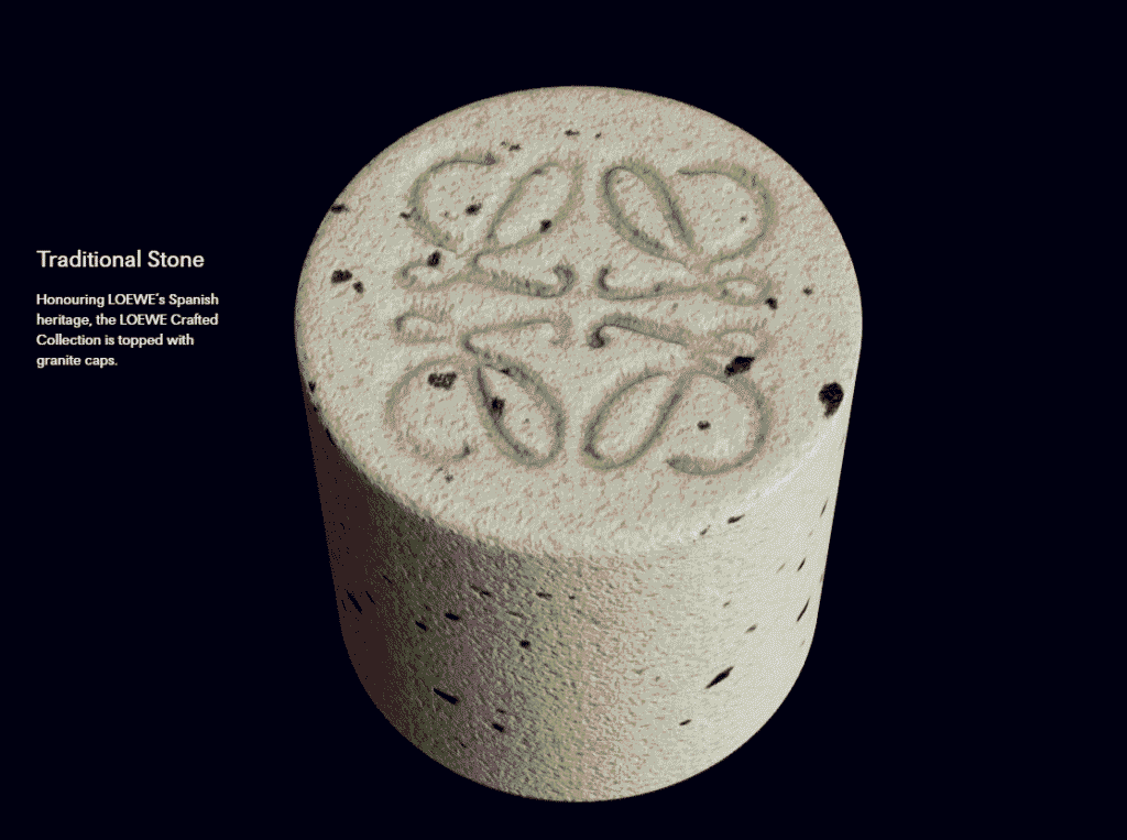 An image of the cap of the Loewe crafted collection perfume