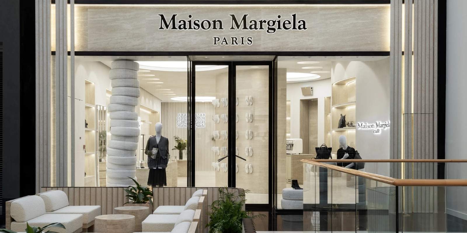 An image of the cafe by Maison Margiela in Dubai