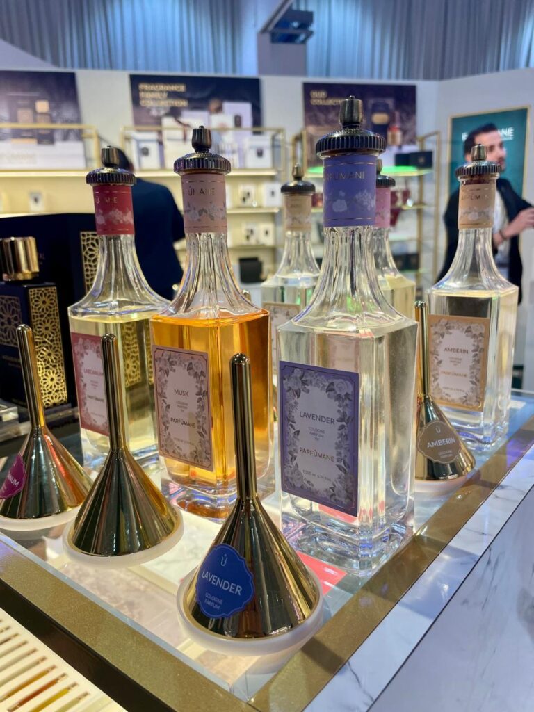 An image of perfume testers at Emirates perfume expo