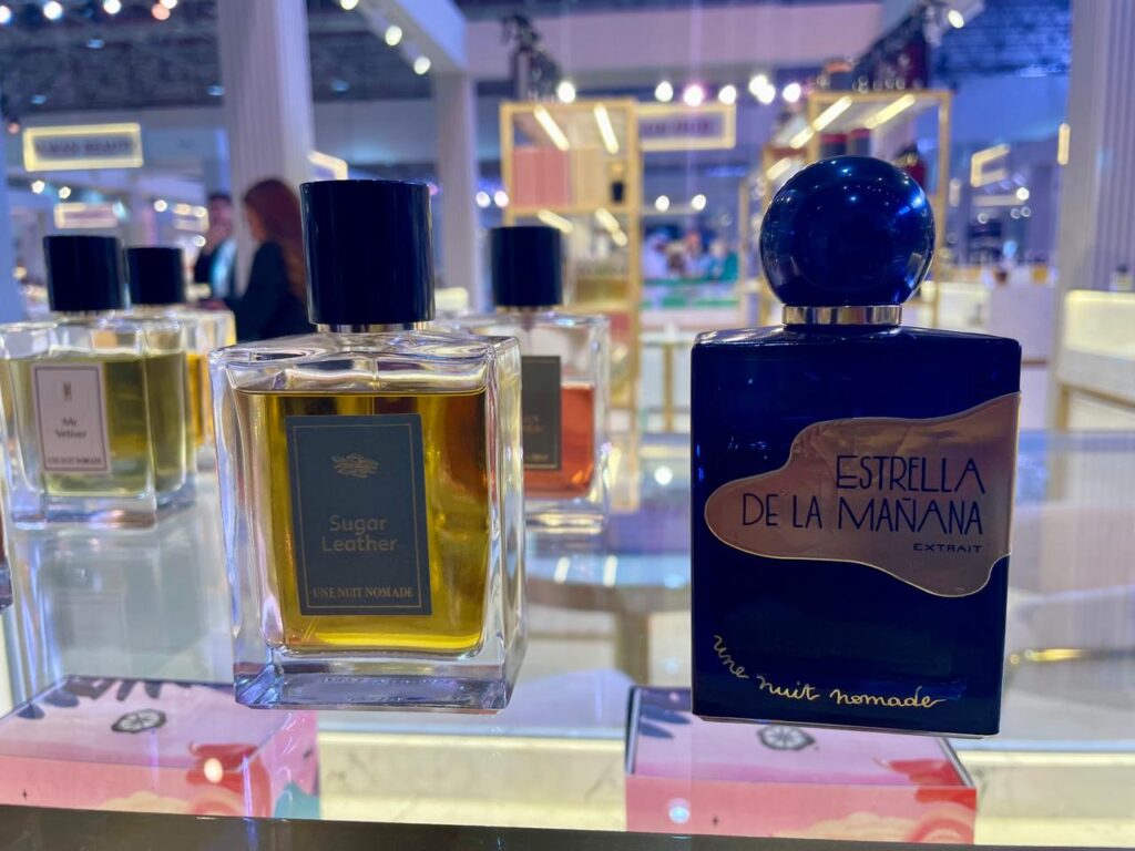 An image of Une Nuit Nomade perfumes at the emirates expo