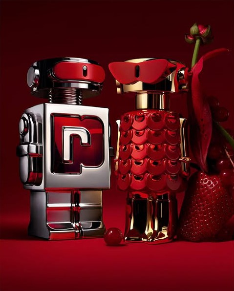 An image of Paco Rabanne fame in love and phantom in re d perfumes