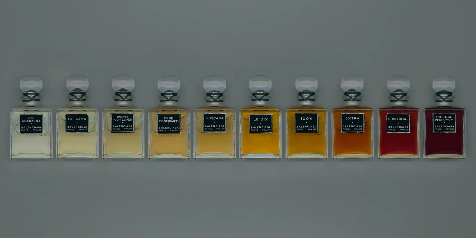 An image of collection of Balenciaga Le Dix perfume collection