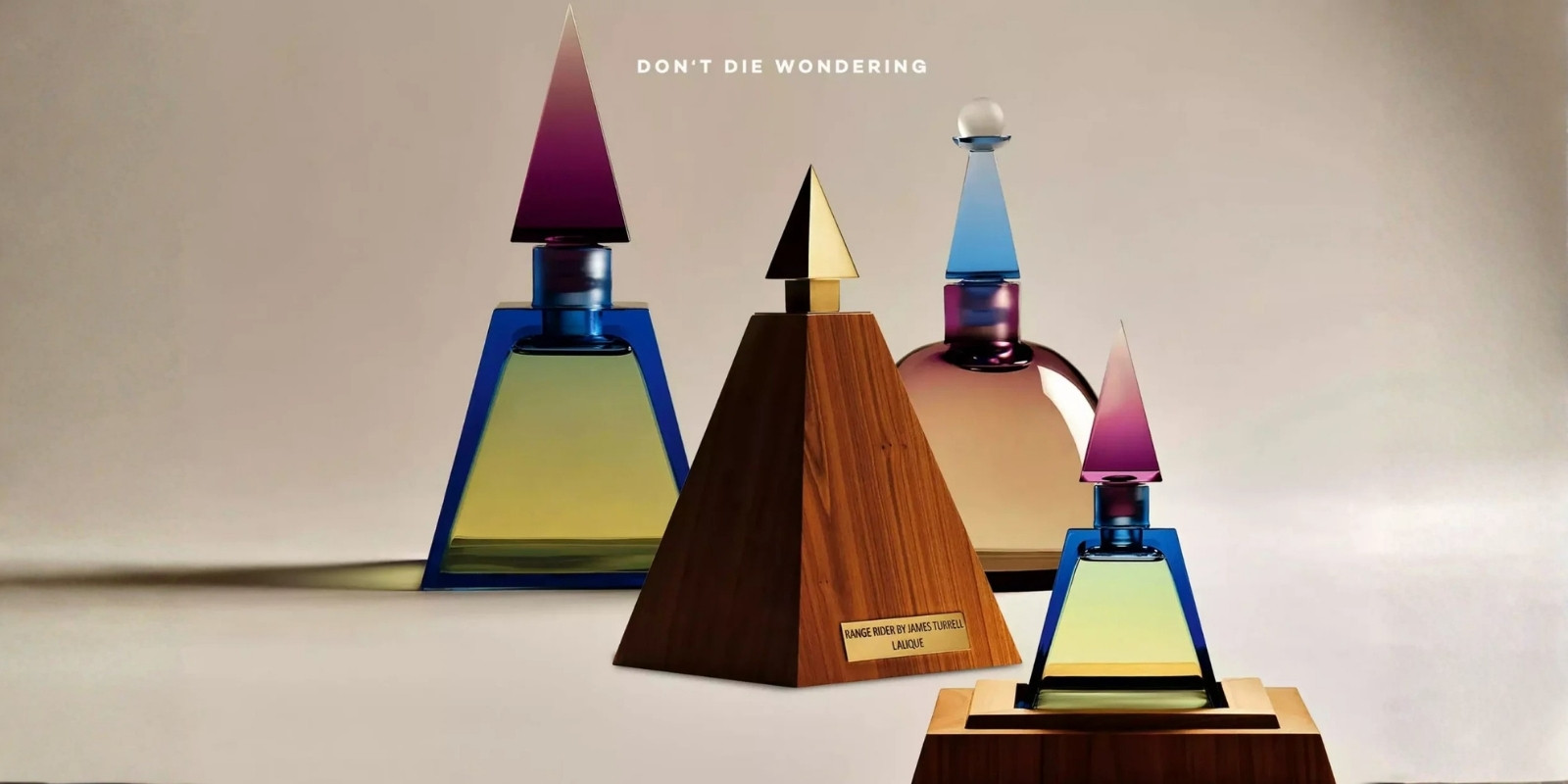 An image of some super costly perfumes with really unique shapes