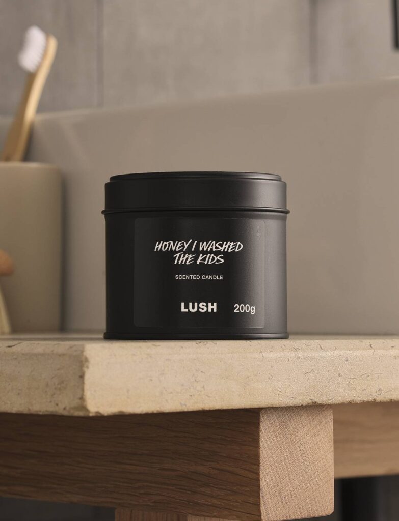 An image of Lush honey I washed the kids scented candle