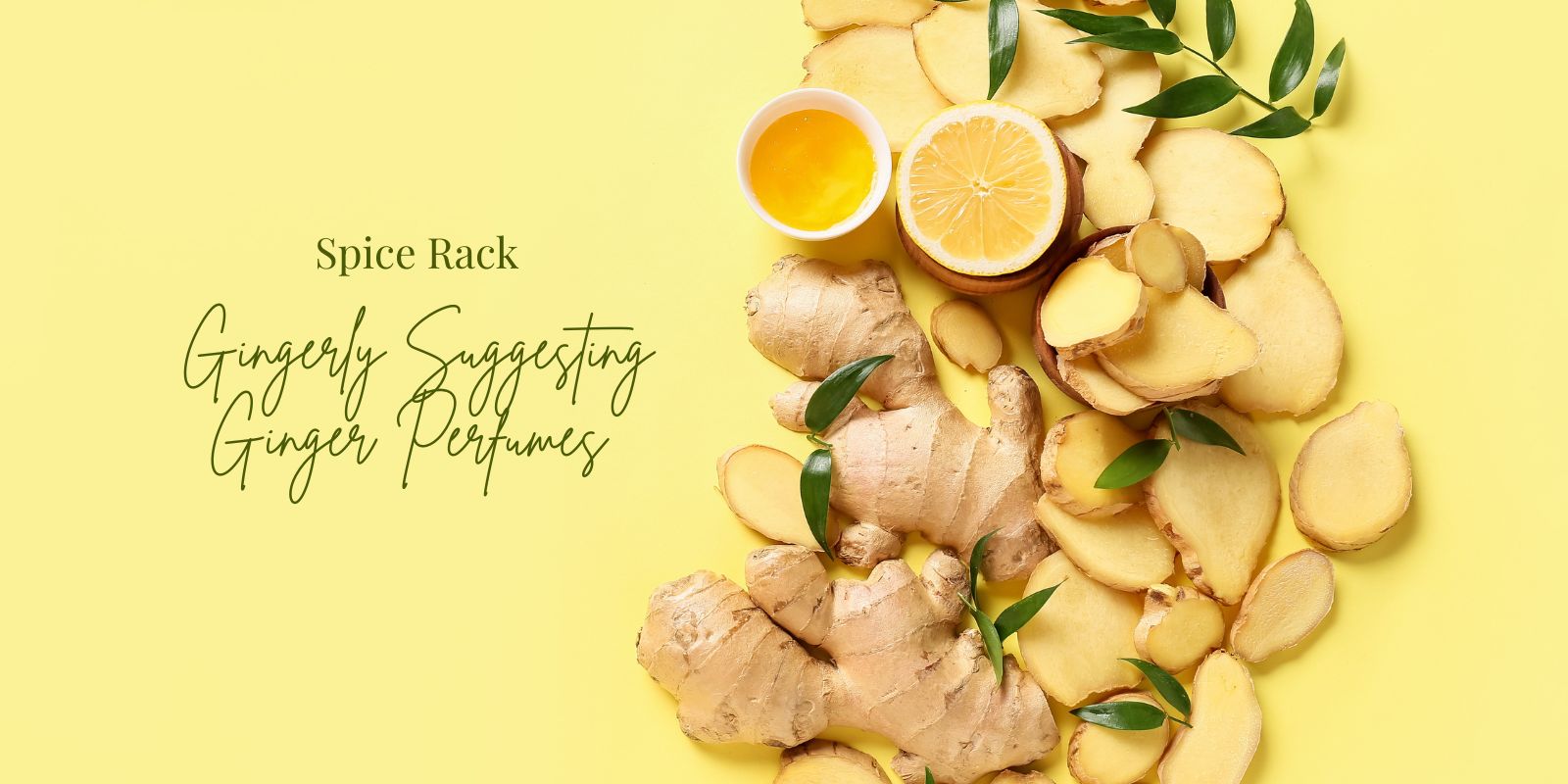 A creative ilustration of ginger with perfumes