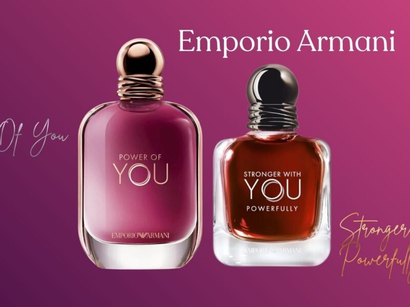 An image of Emporio armani stronger wth you powerfully and power of you perfumes