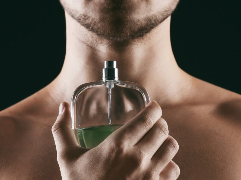 An image of a man with a perfume