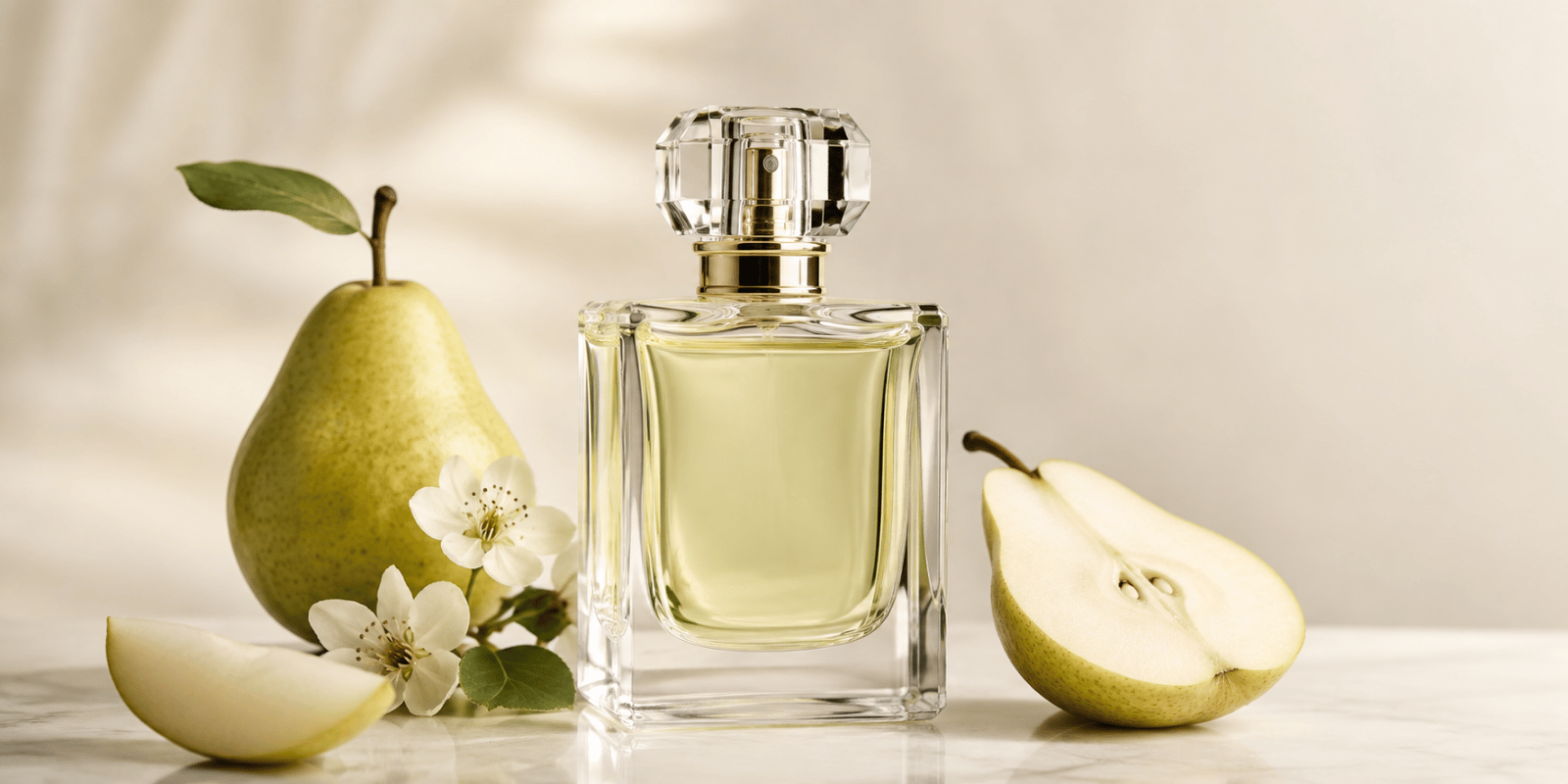 a beautiful pear perfume